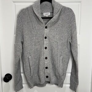 Goodfellow Men's Heavy Gray Cardigan Sweater Size M
